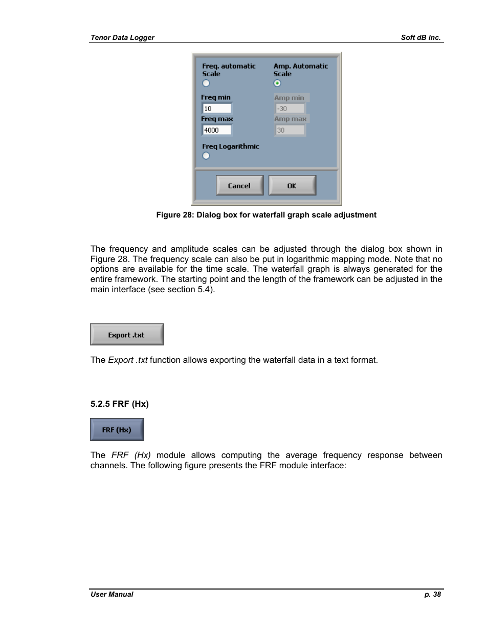 5 frf (hx) | Soft dB Tenor 24bits Data User Guide User Manual | Page 38 / 59