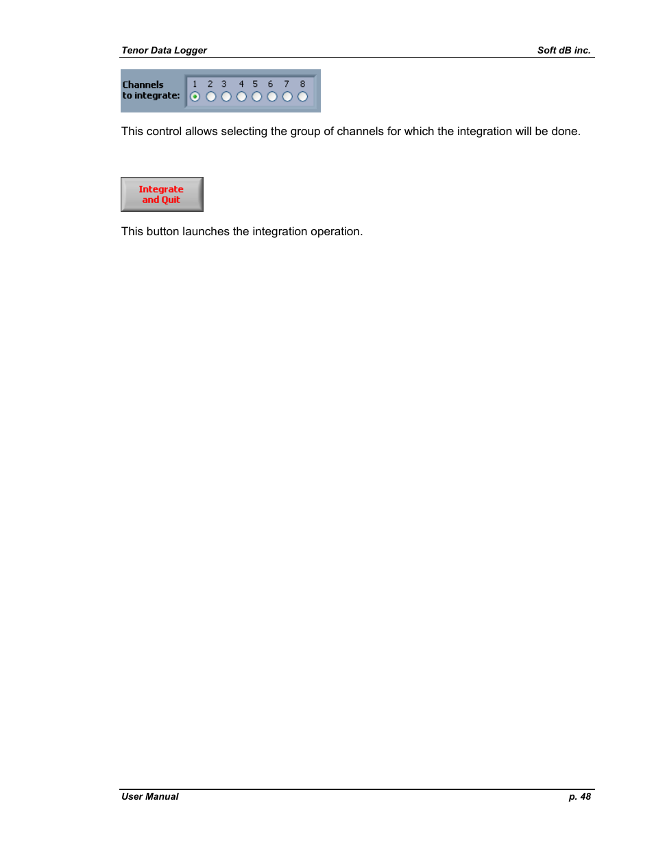Soft dB Tenor 24bits Data User Guide User Manual | Page 48 / 59