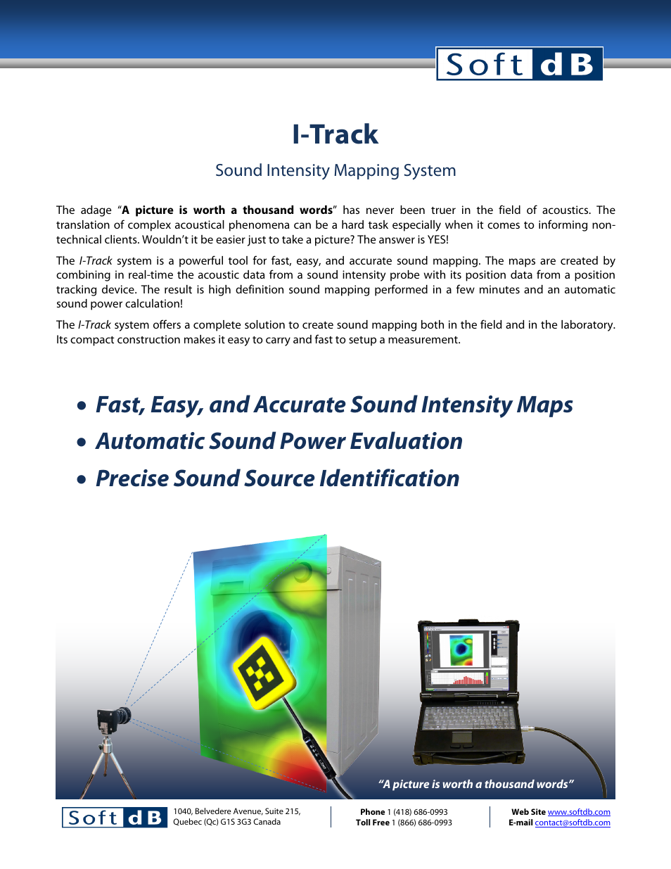 Soft dB I-Track Specsheet User Manual | 4 pages