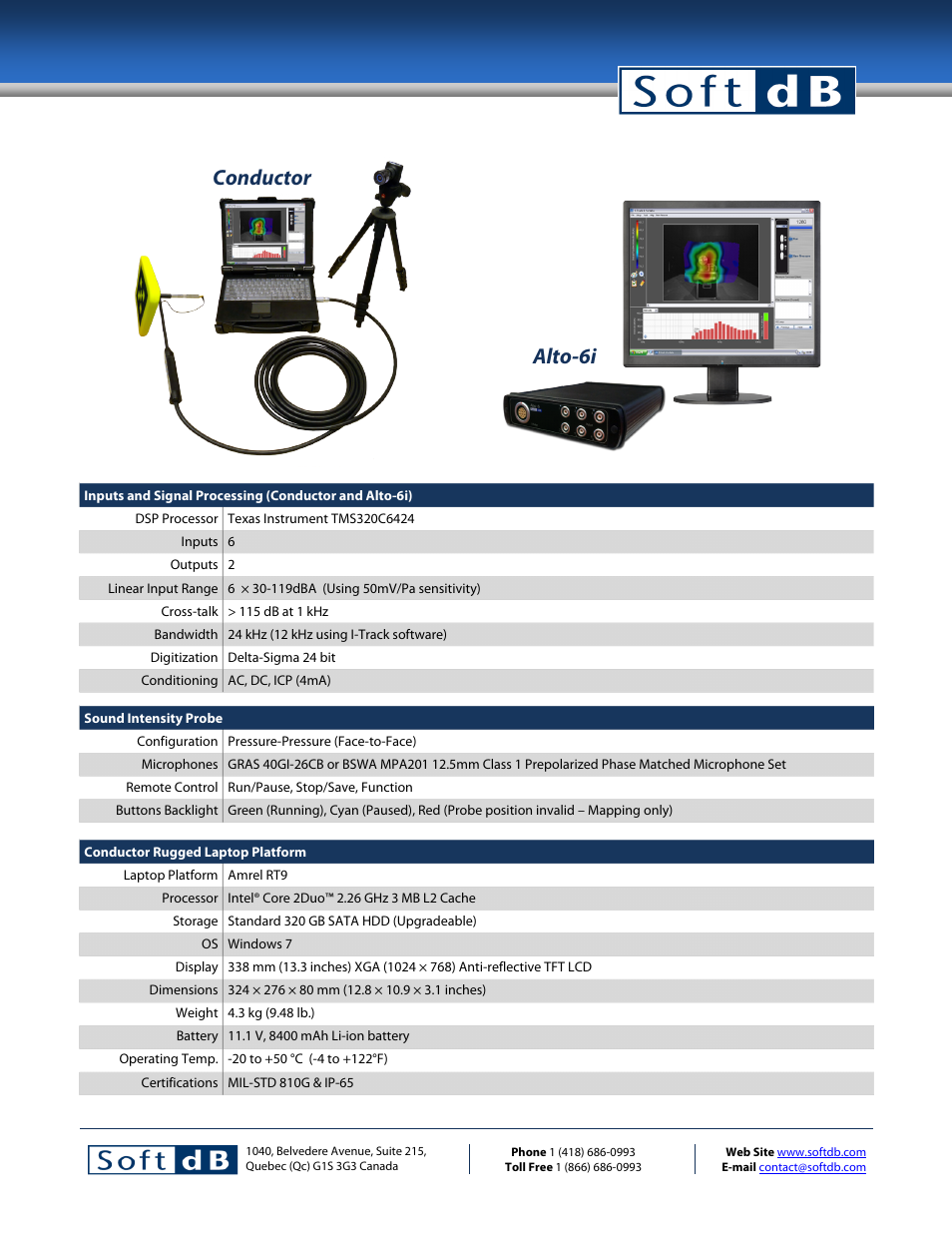 Alto-6i, Conductor | Soft dB I-Track Specsheet User Manual | Page 4 / 4