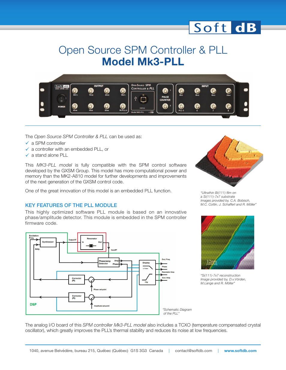 Soft dB Mk3-PLL Open Source SPM Controller & PLL Spec sheet User Manual | 3 pages