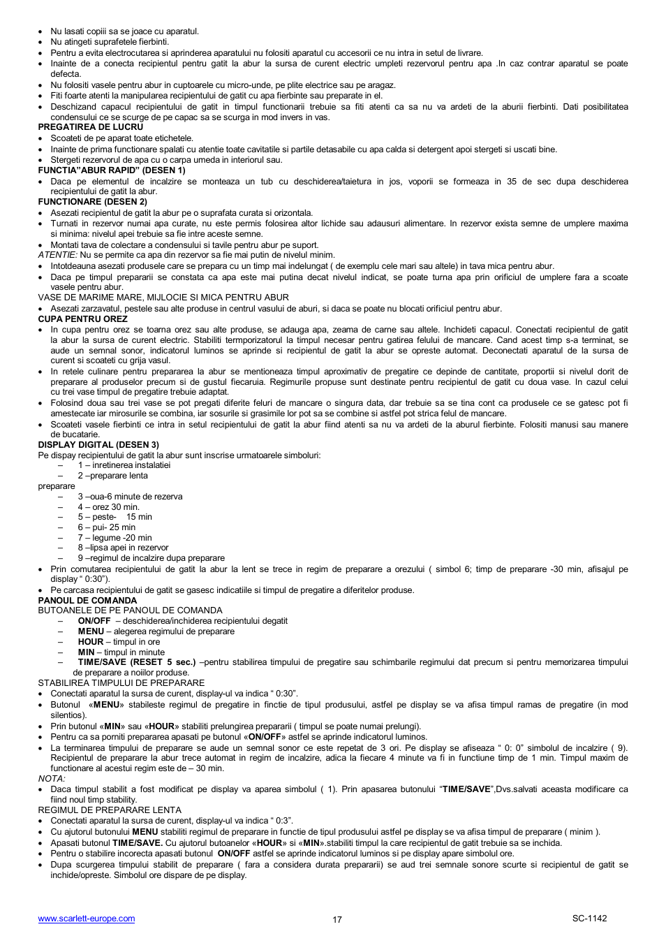 Scarlett SC-1142 User Manual | Page 17 / 41