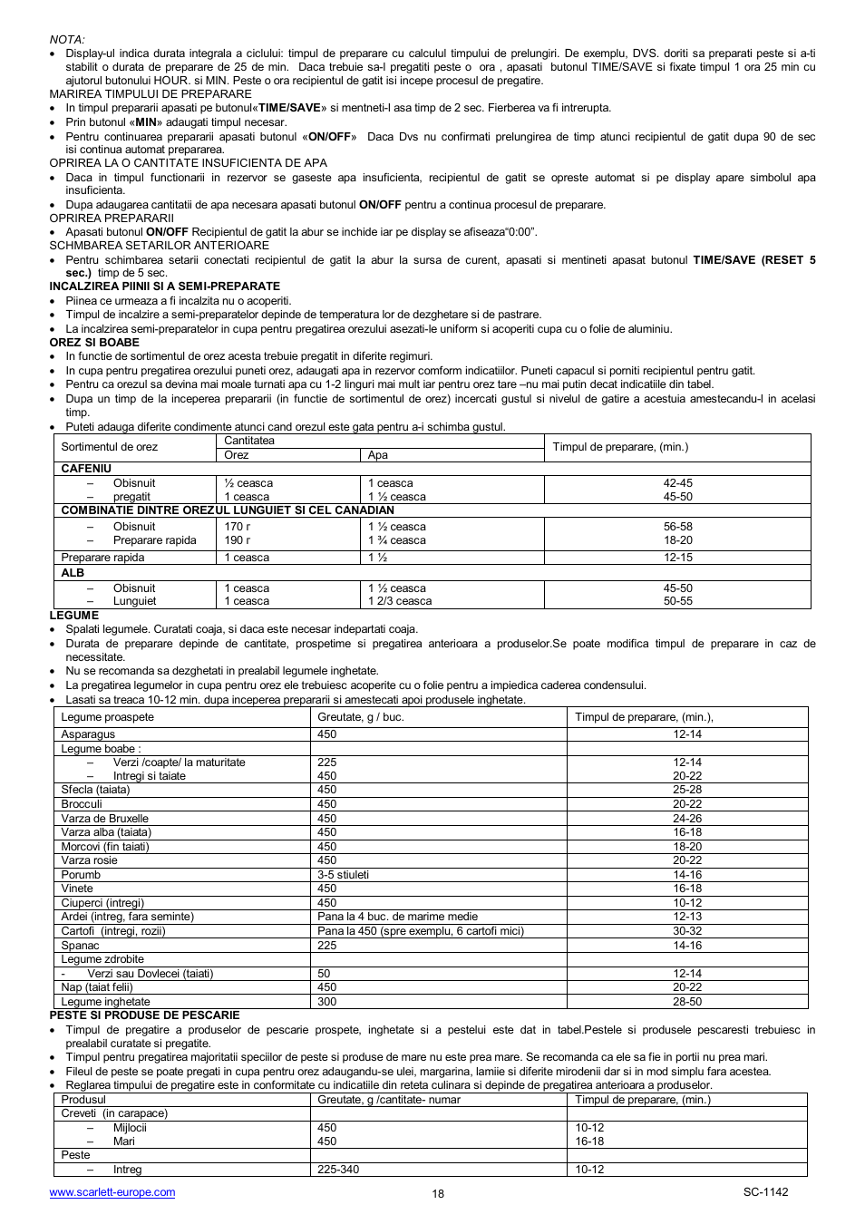 Scarlett SC-1142 User Manual | Page 18 / 41