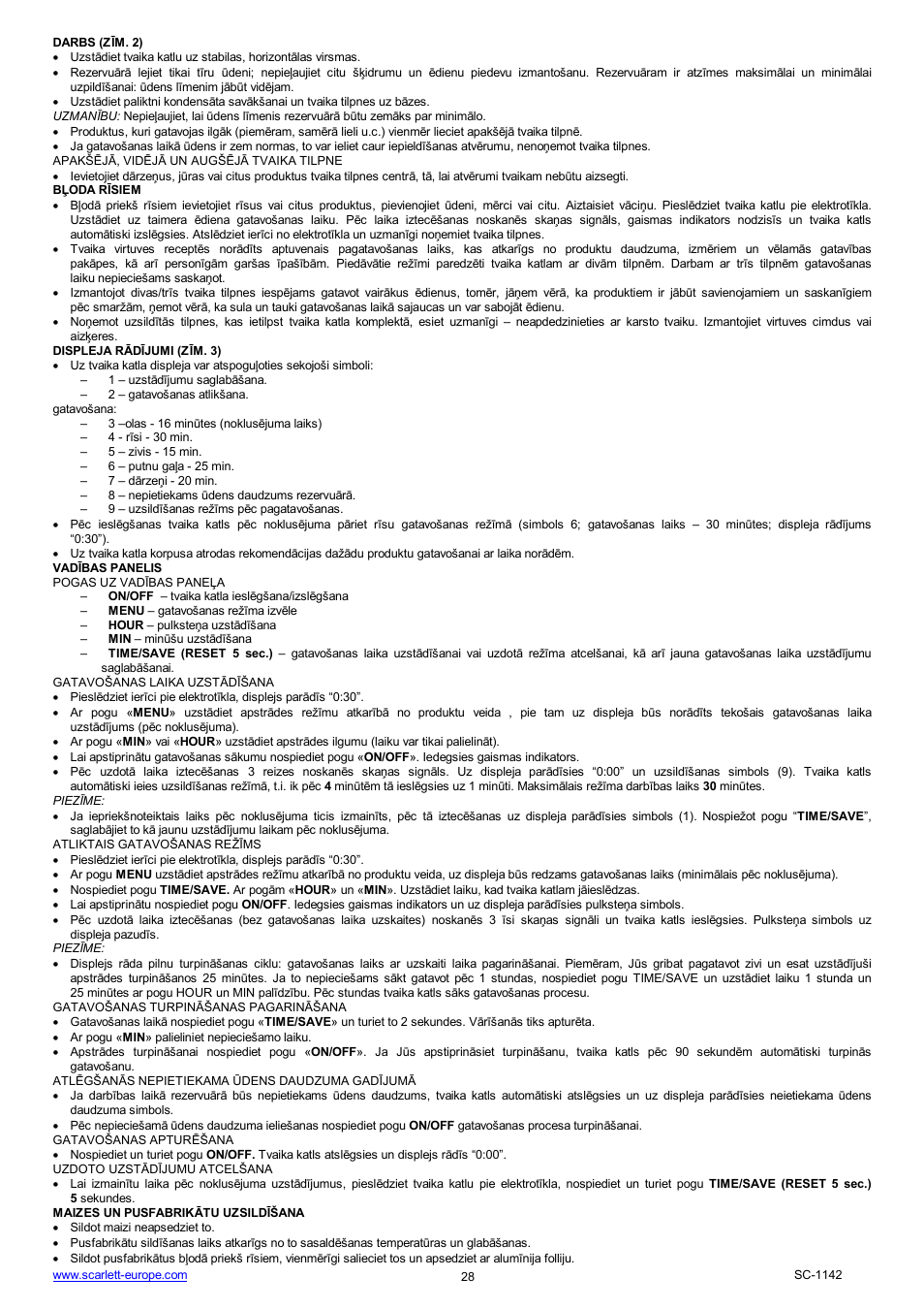 Scarlett SC-1142 User Manual | Page 28 / 41