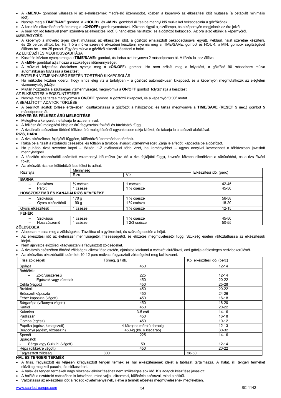 Scarlett SC-1142 User Manual | Page 34 / 41