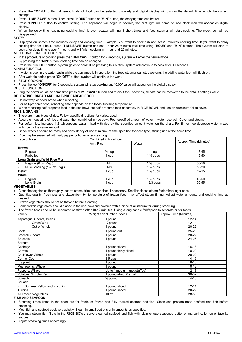 Scarlett SC-1142 User Manual | Page 4 / 41