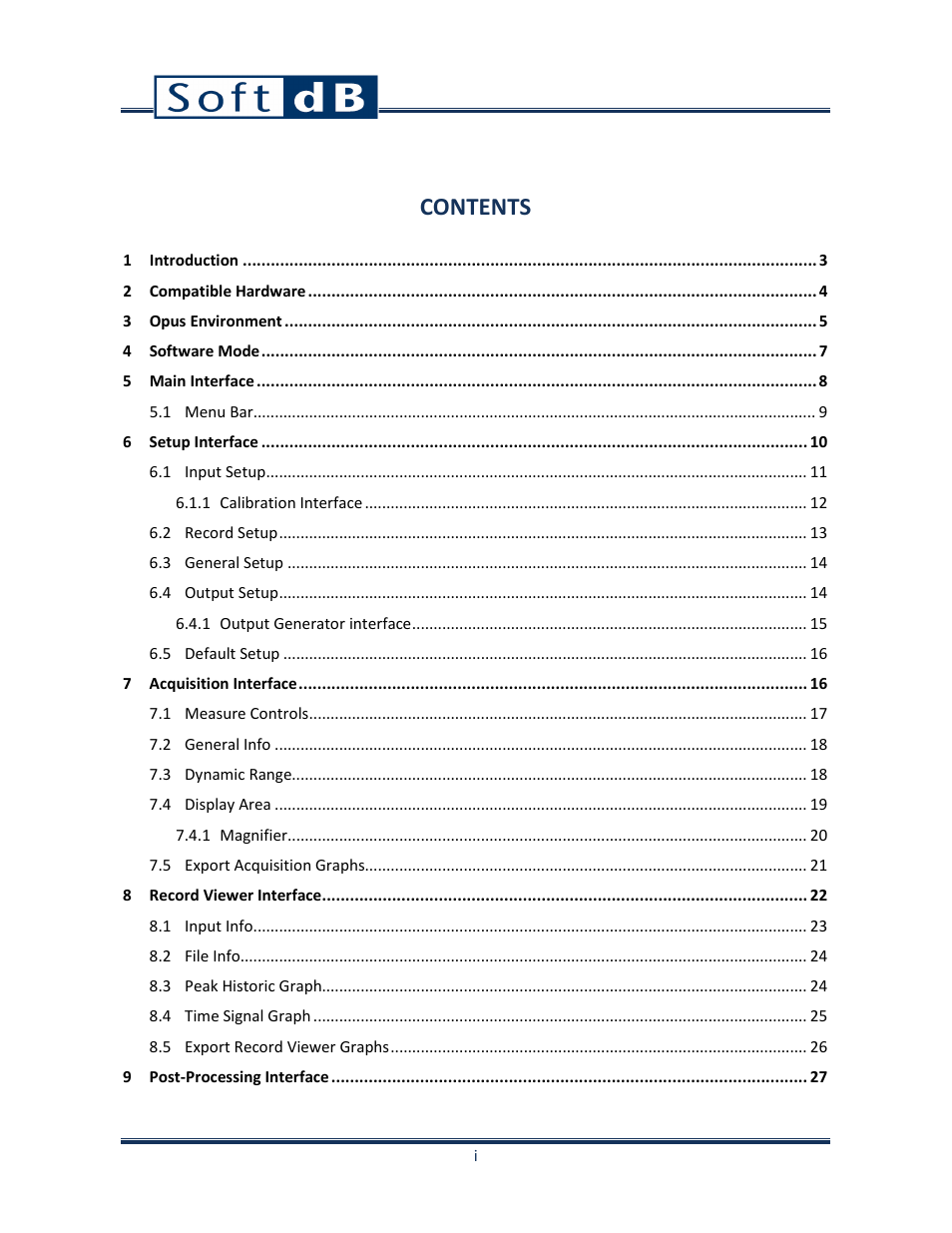 Soft dB Opus Suite Data Logger Module User Manual | Page 2 / 62