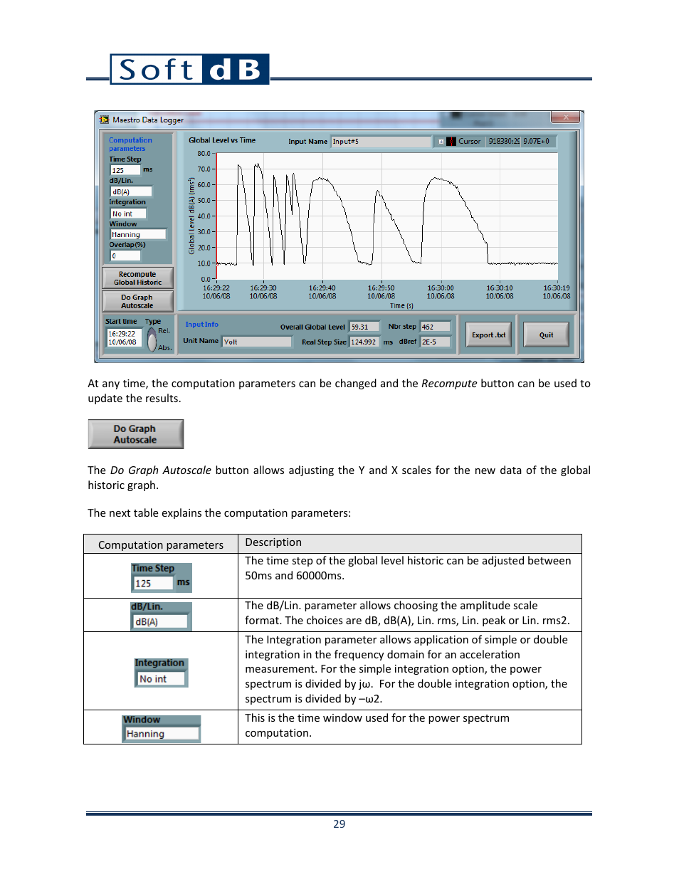 Soft dB Opus Suite Data Logger Module User Manual | Page 30 / 62