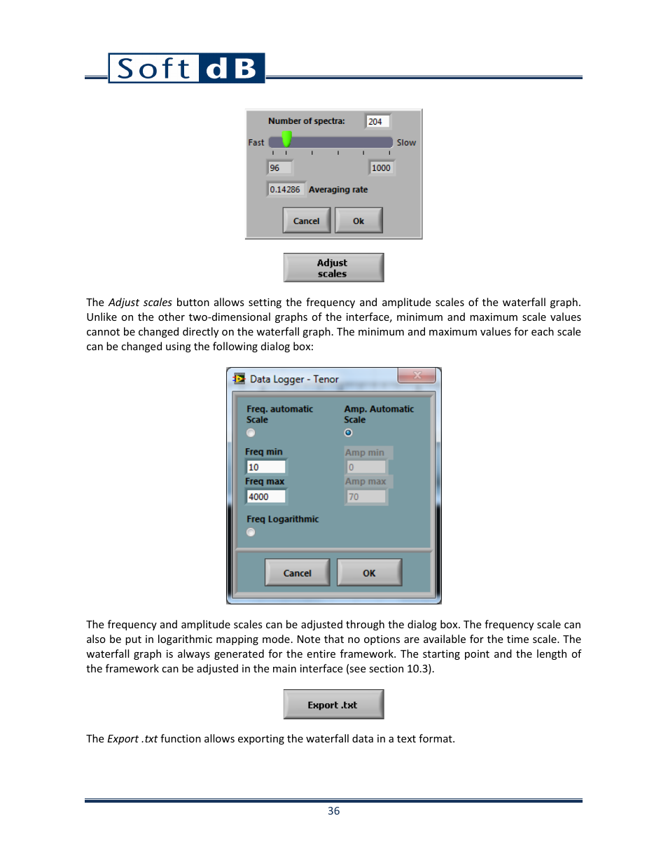 Soft dB Opus Suite Data Logger Module User Manual | Page 37 / 62