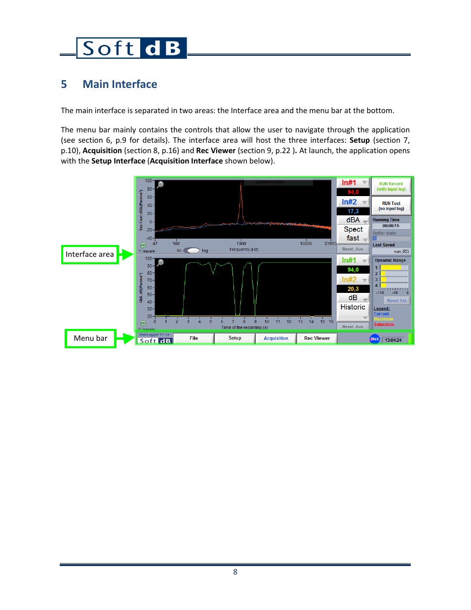 5 main interface | Soft dB Opus Suite Data Logger Module User Manual | Page 9 / 62