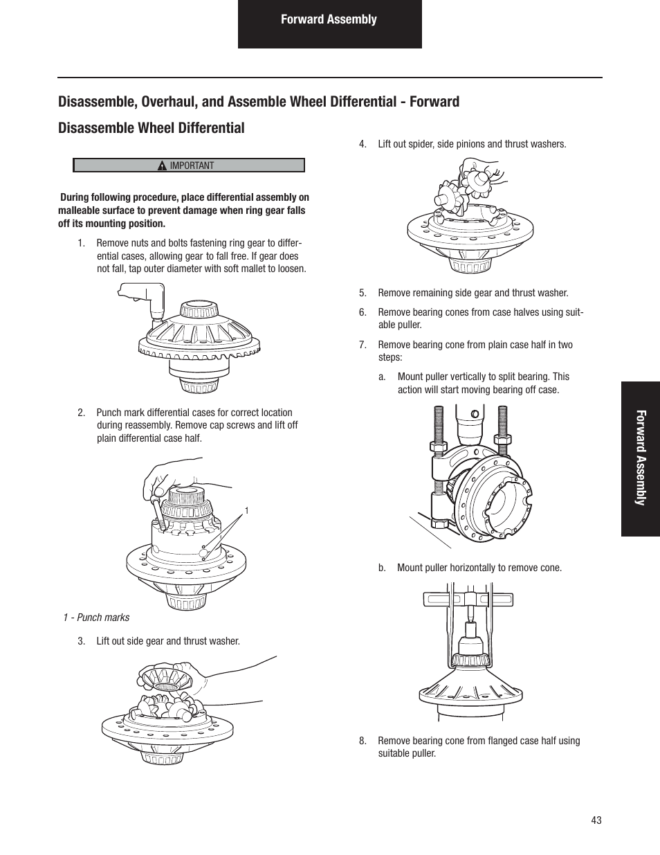 Spicer Tandem Drive Axles Pro-40 Single Reduction and Single Reduction with Differential Lock User Manual | Page 46 / 102