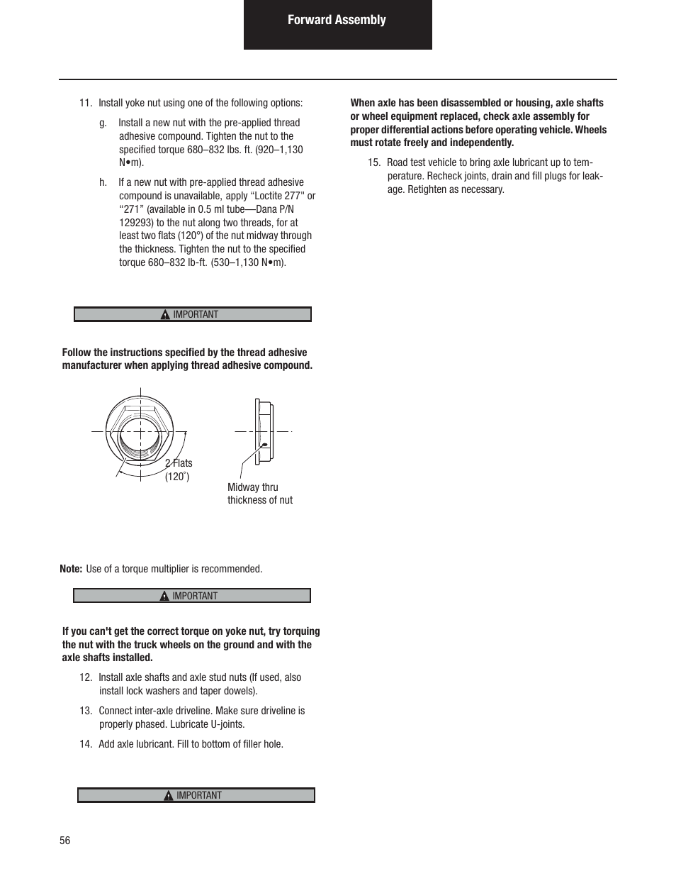Spicer Tandem Drive Axles Pro-40 Single Reduction and Single Reduction with Differential Lock User Manual | Page 59 / 102