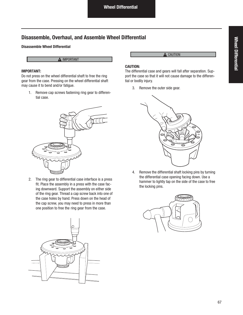 Spicer Tandem Drive Axles Pro-40 Single Reduction and Single Reduction with Differential Lock User Manual | Page 70 / 102