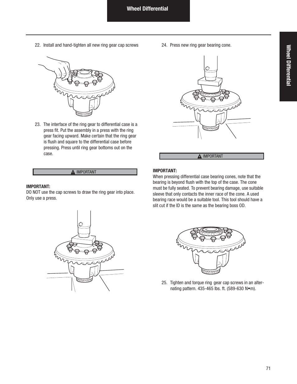Spicer Tandem Drive Axles Pro-40 Single Reduction and Single Reduction with Differential Lock User Manual | Page 74 / 102