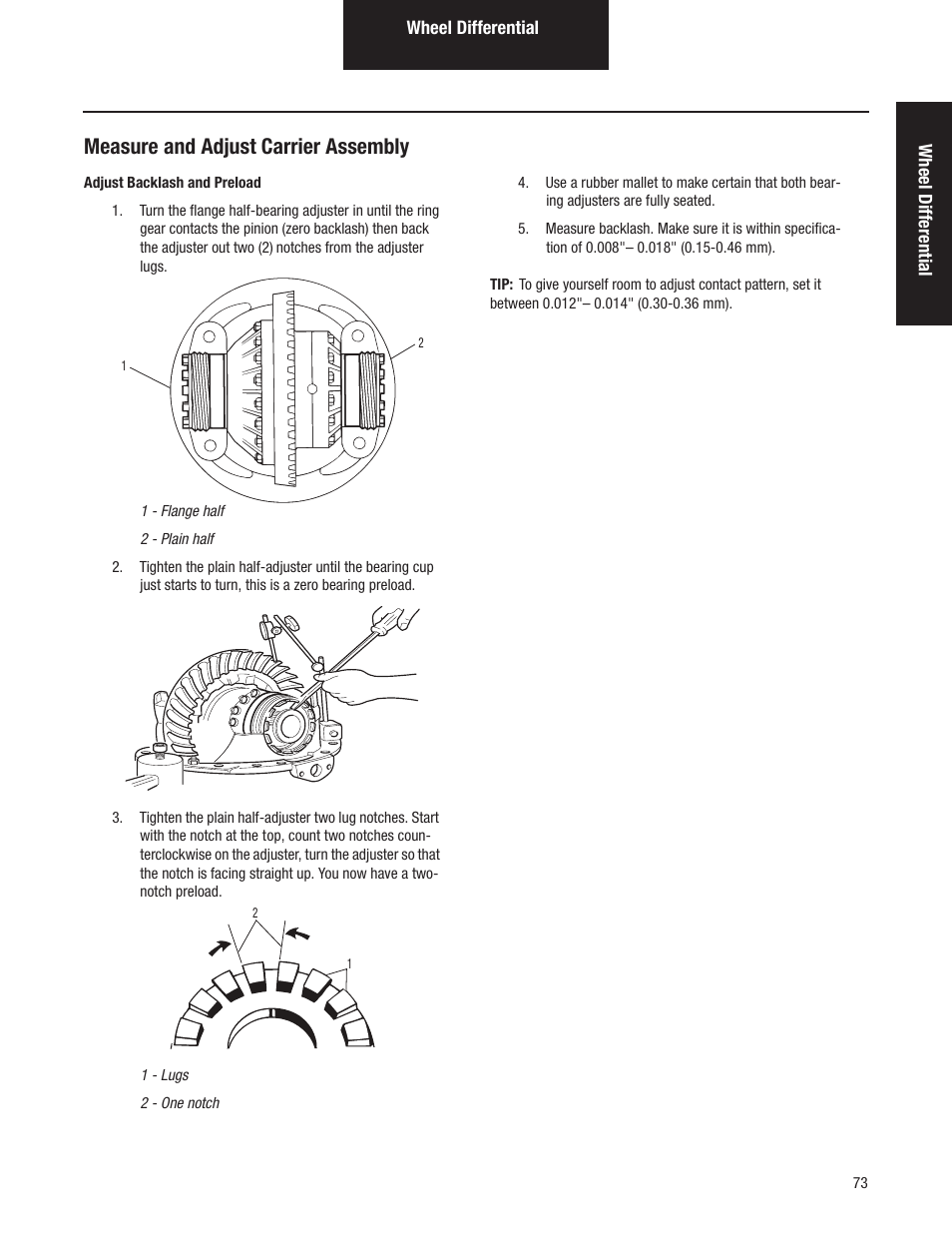 Measure and adjust carrier assembly | Spicer Tandem Drive Axles Pro-40 Single Reduction and Single Reduction with Differential Lock User Manual | Page 76 / 102