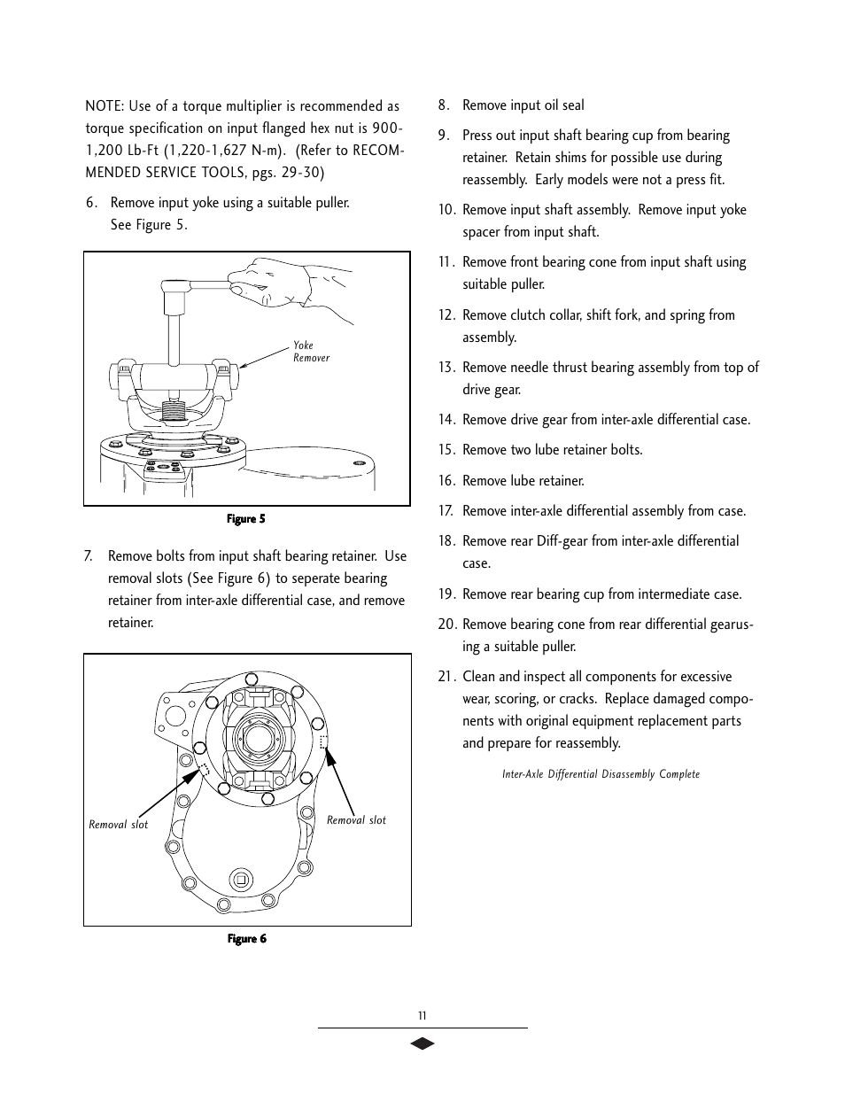 Inter-axle differential disassembly | Spicer Tandem Drive Axles Service Manual S400 User Manual | Page 13 / 34