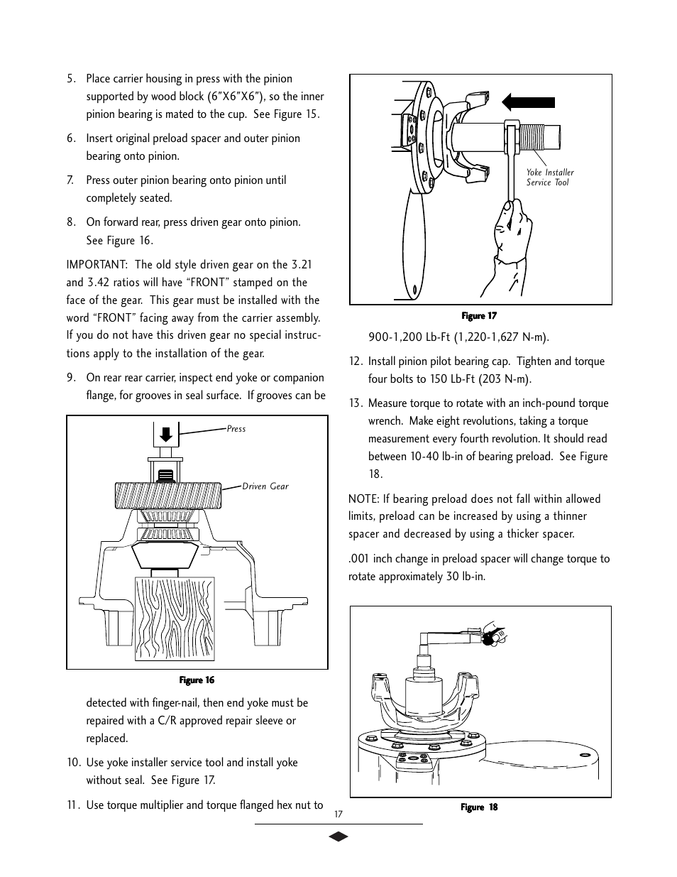 Pinion assembly | Spicer Tandem Drive Axles Service Manual S400 User Manual | Page 19 / 34