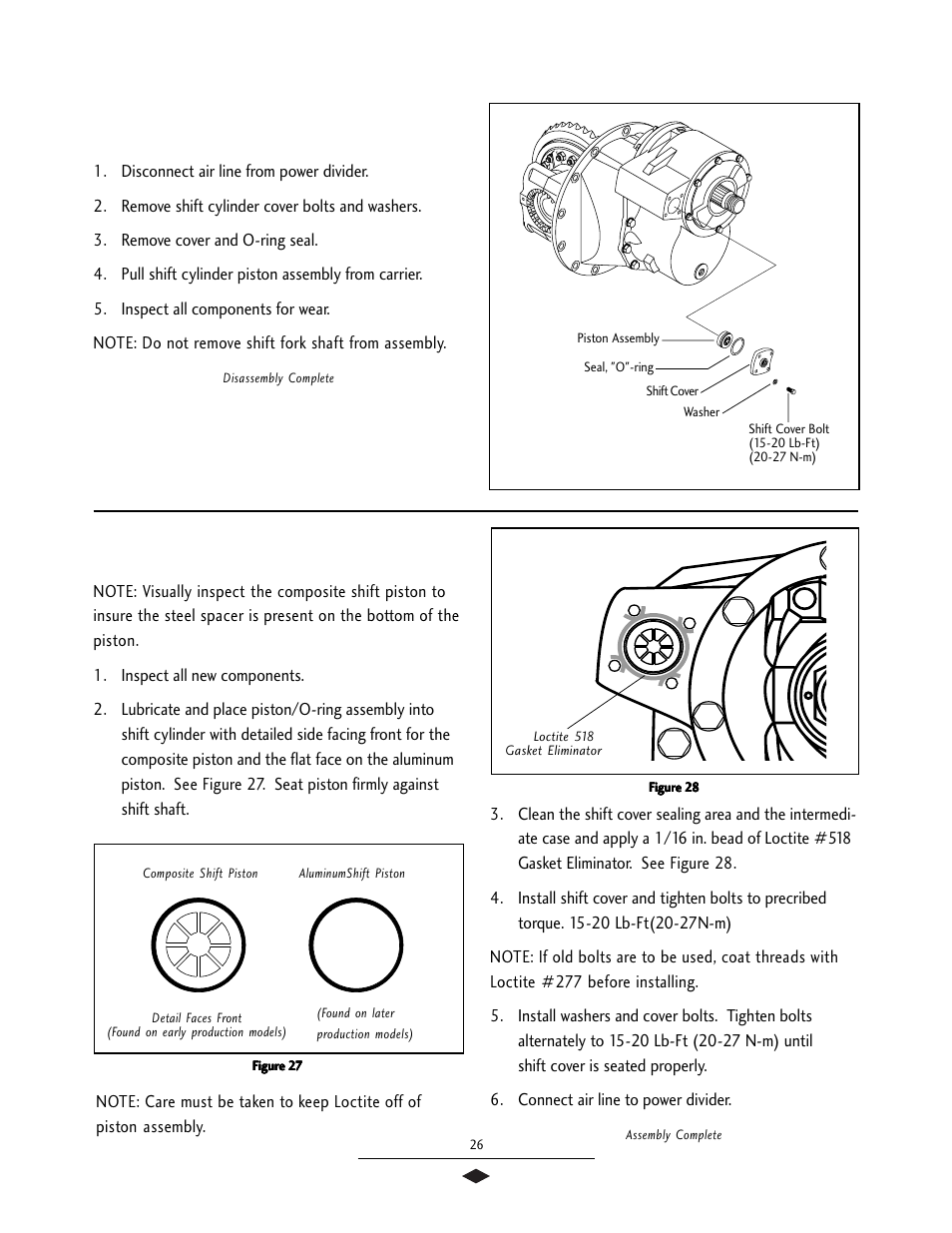 Shift cylinder service | Spicer Tandem Drive Axles Service Manual S400 User Manual | Page 28 / 34