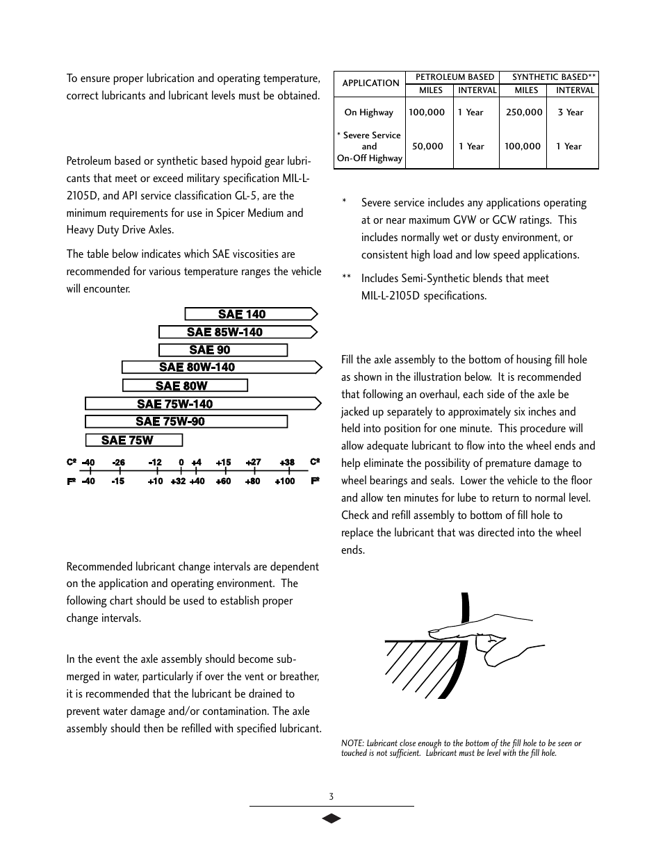 Axle lubricant recommendations | Spicer Tandem Drive Axles Service Manual S400 User Manual | Page 5 / 34