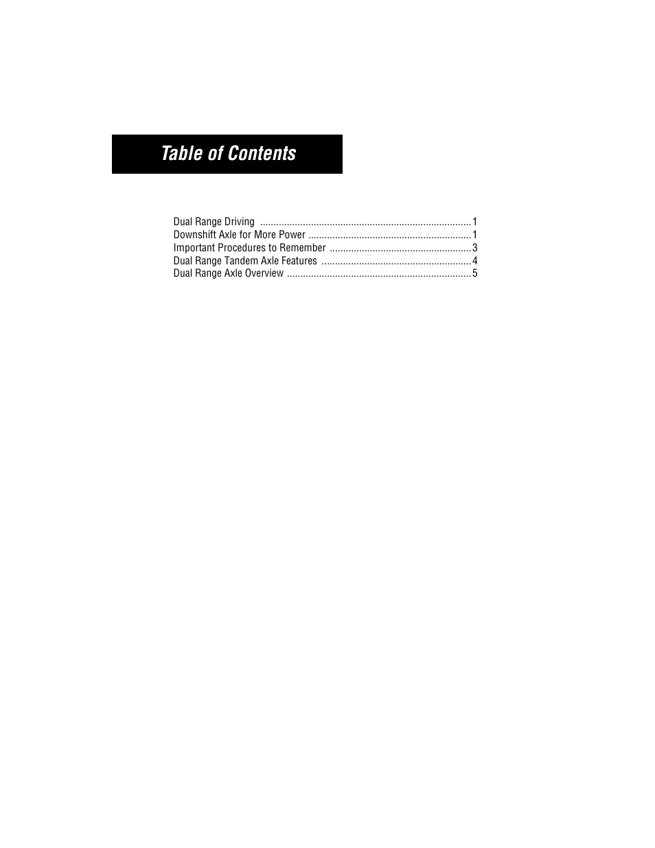 Spicer DualRange Tandem Axles User Manual | Page 2 / 8