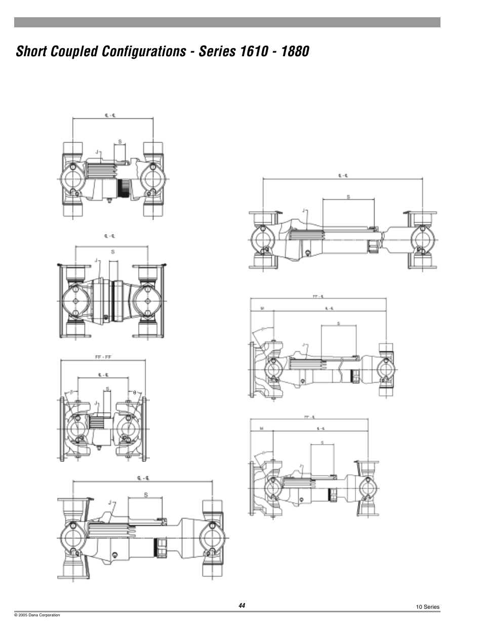 Spicer 10 Series Driveshafts User Manual | Page 44 / 86