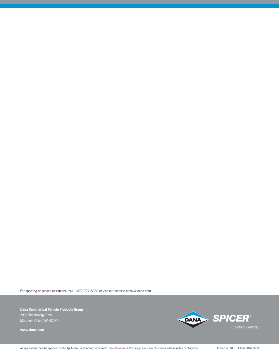 Spicer Drive Axles Service Manual Single Axles 2-Speed & Double Reduction User Manual | Page 34 / 34