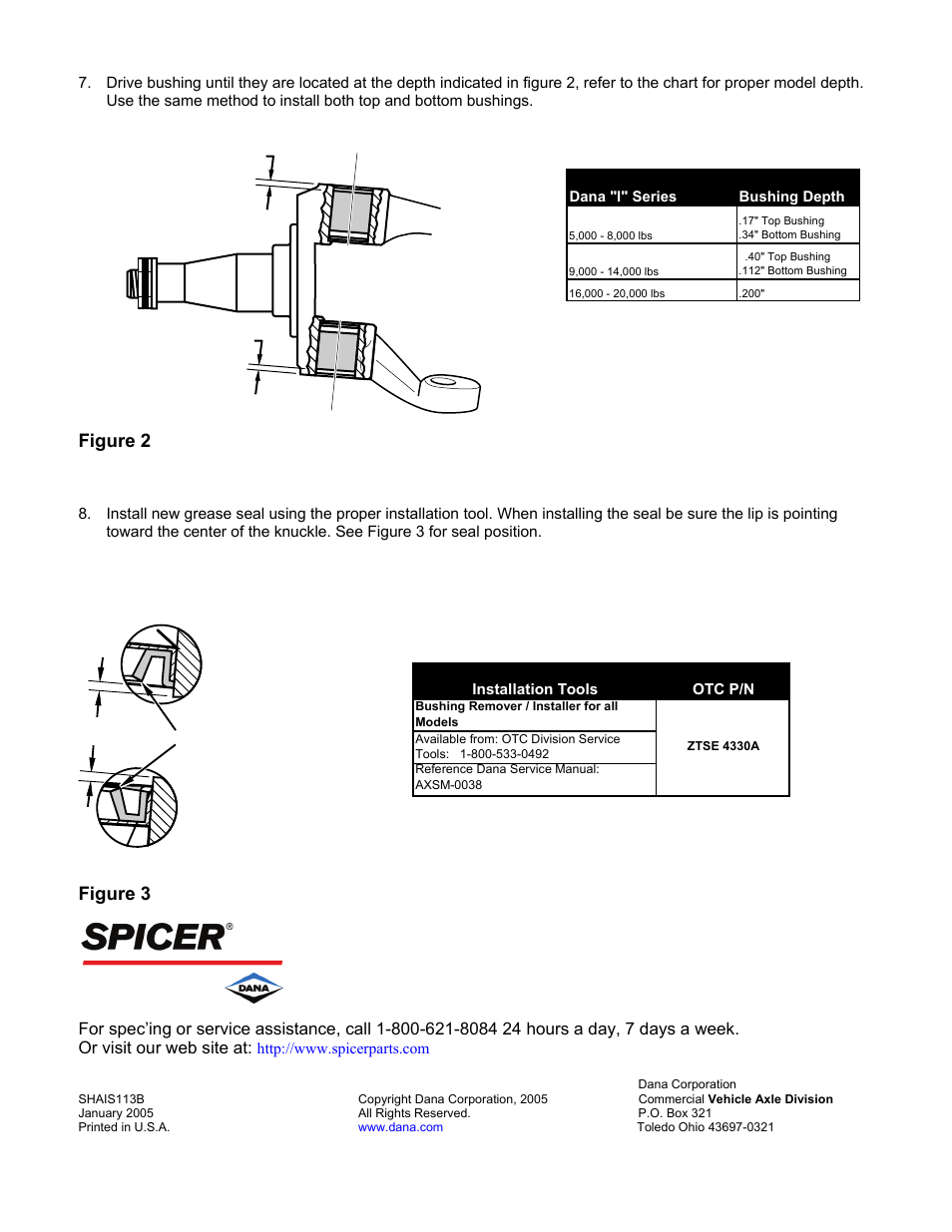 Figure 2, Figure 3 | Spicer Dana “I” Series User Manual | Page 2 / 2