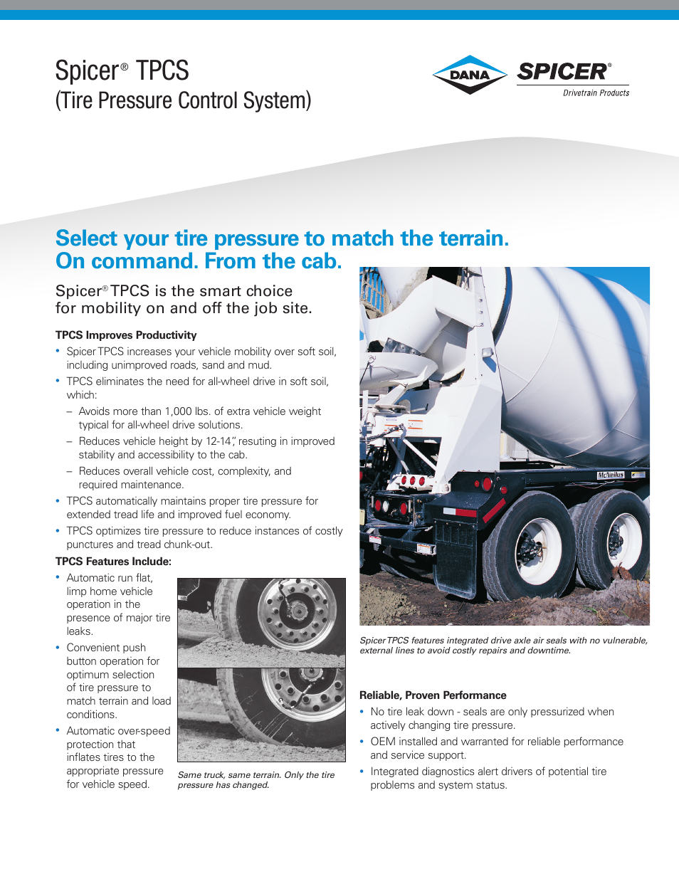 Spicer TPCS (Tire Pressure Control System) User Manual | 2 pages