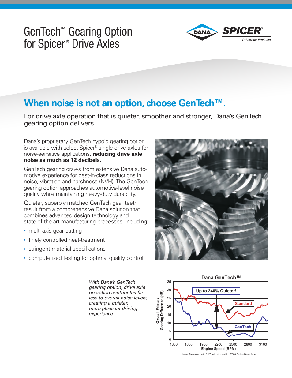 Spicer GenTech Gearing Option for Spicer Drive Axles User Manual | 2 pages