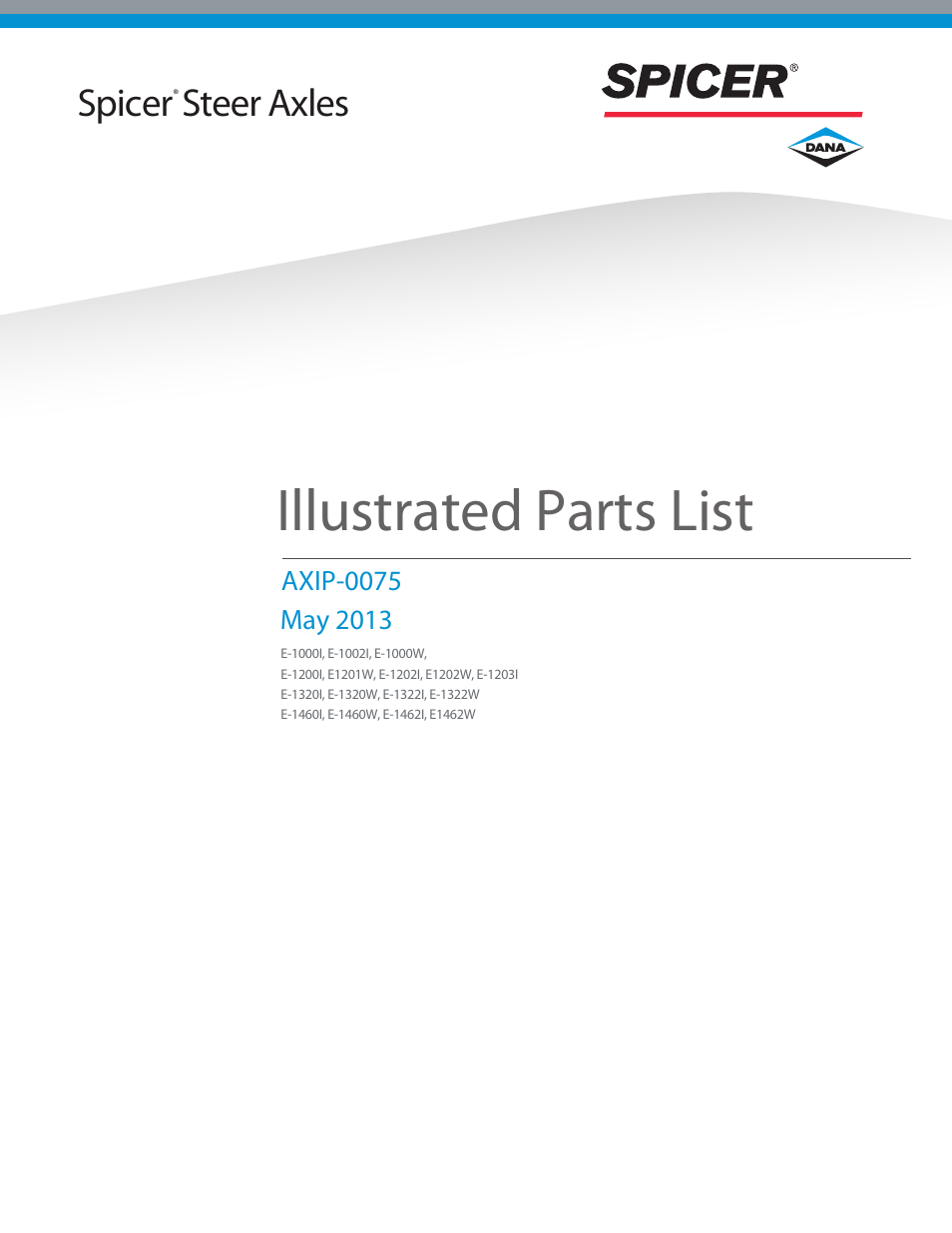 Spicer Illustrated Parts List Spicer Steer Axles User Manual | 124 pages
