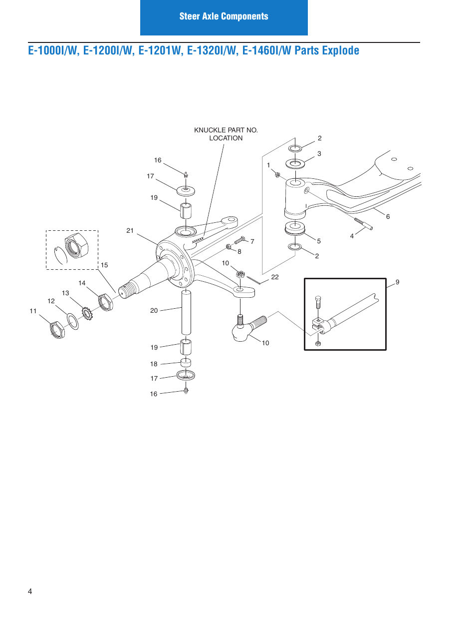 Steer axle components | Spicer Illustrated Parts List Spicer Steer Axles User Manual | Page 6 / 124