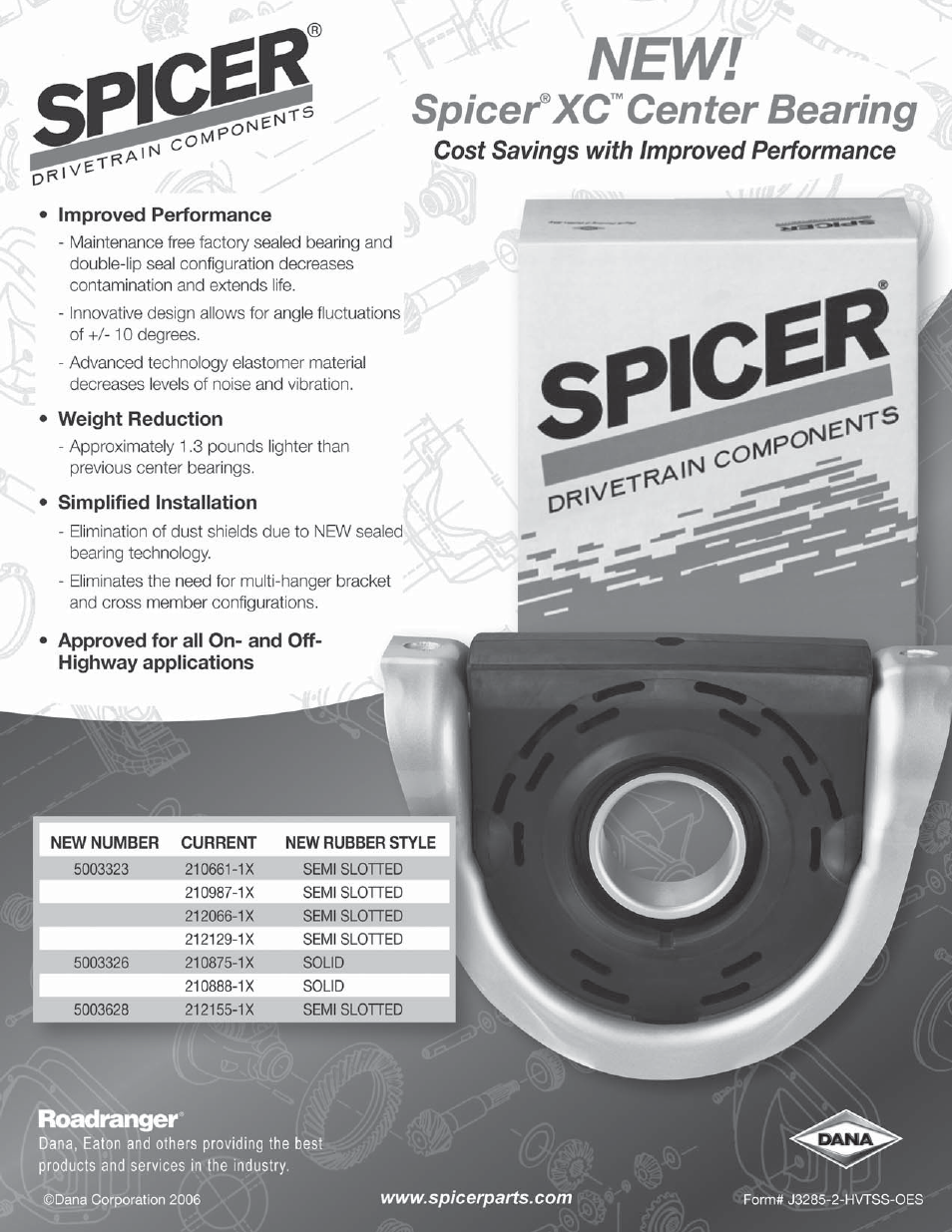 Spicer Kits & Small Parts Section of J300P User Manual | Page 23 / 24