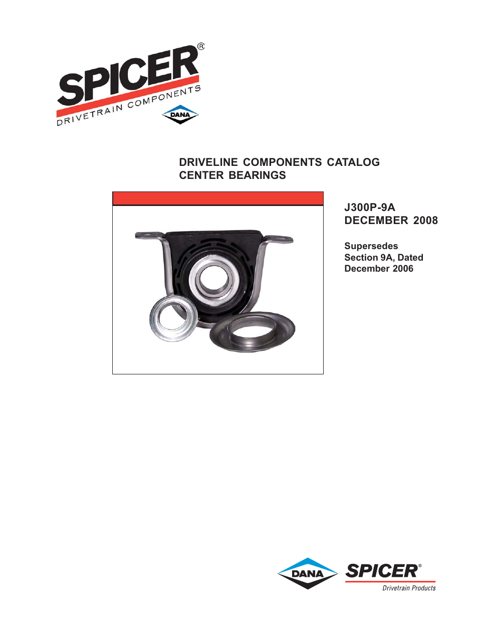 Spicer Driveline Components Catalog: Center Bearings User Manual | 24 pages