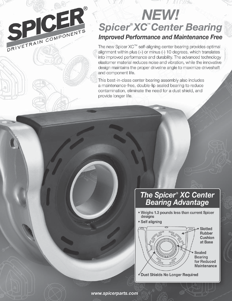 Spicer Driveline Components Catalog: Center Bearings User Manual | Page 2 / 24