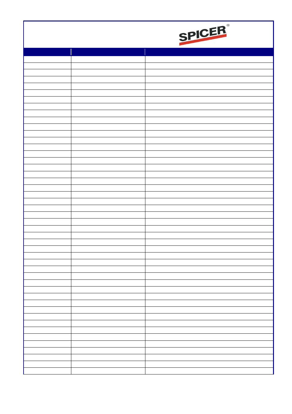 Spicer Eje pesado Marca Catálogo User Manual | 10 pages