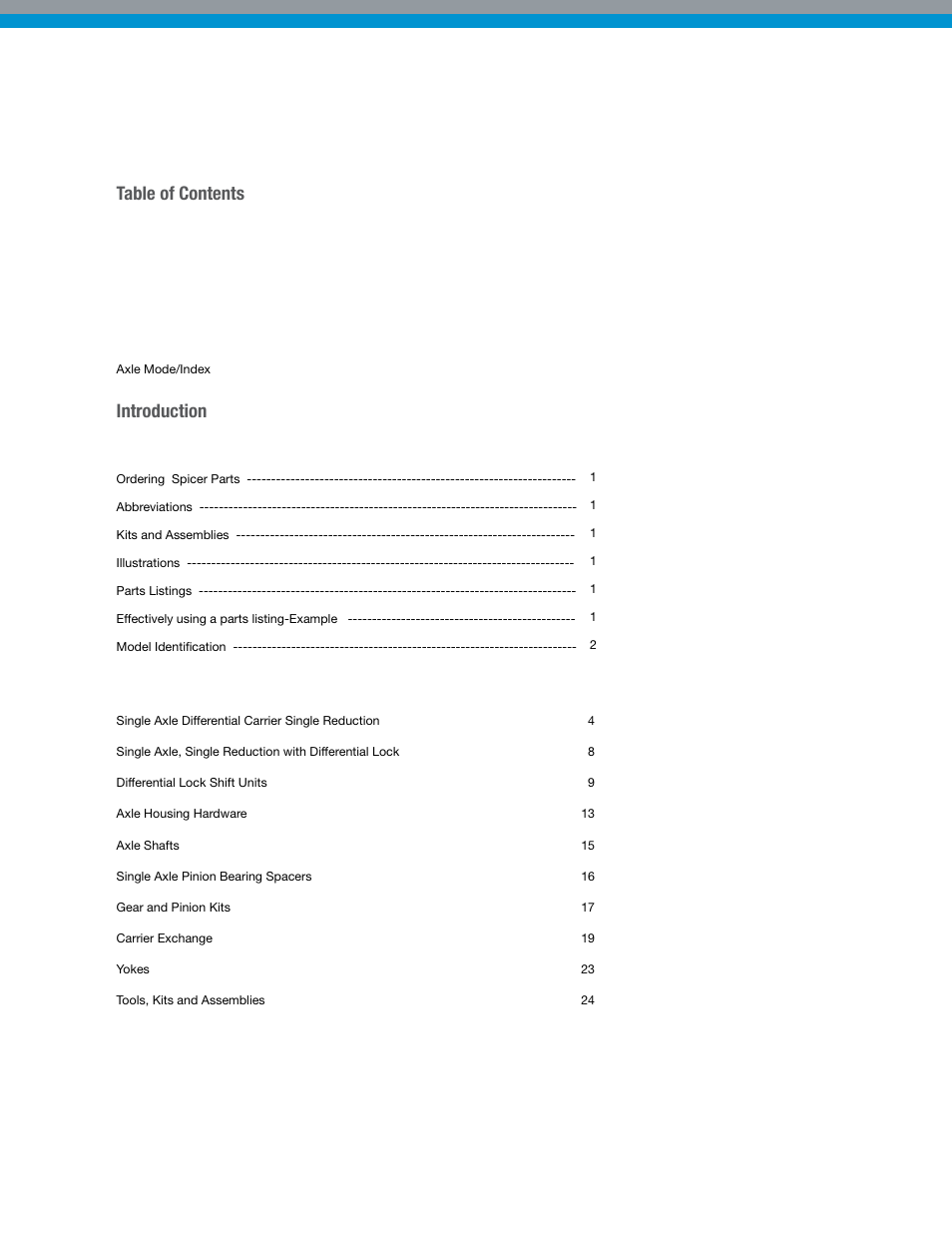 Spicer Dana Spicer Drive Axles User Manual | Page 2 / 28
