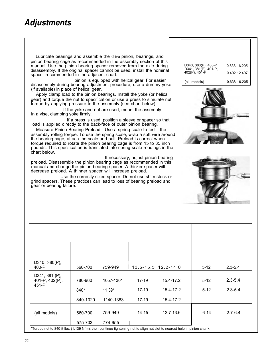 Adjustments | Spicer Tandem Drive Axle Dual Range & Double Planetary 34,000-45,000 lbs User Manual | Page 22 / 78