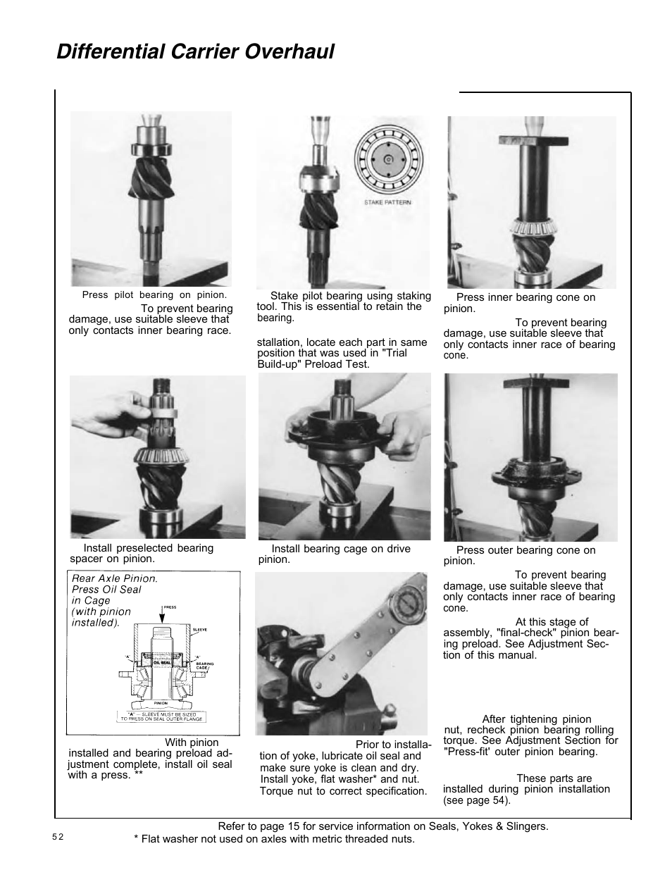 Differential carrier overhaul, Forward and rear axles) assemble drive pinion | Spicer Tandem Drive Axle Dual Range & Double Planetary 34,000-45,000 lbs User Manual | Page 52 / 78