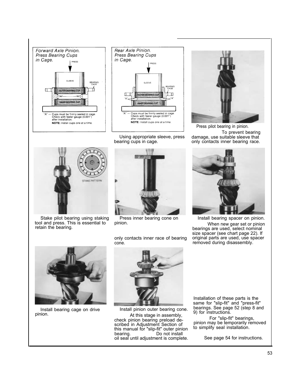 Assemble drive pinion | Spicer Tandem Drive Axle Dual Range & Double Planetary 34,000-45,000 lbs User Manual | Page 53 / 78