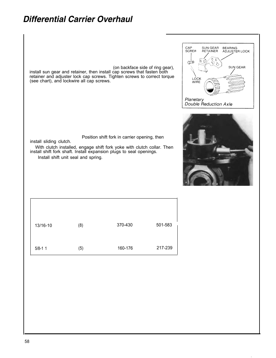 Differential carrier overhaul, Adjust differential bearing preload (cont'd) | Spicer Tandem Drive Axle Dual Range & Double Planetary 34,000-45,000 lbs User Manual | Page 58 / 78