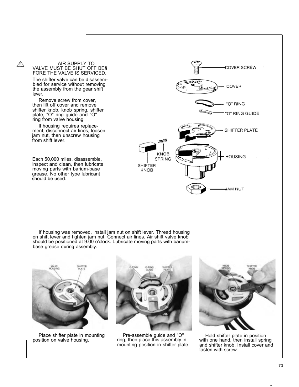 Air shifter valve | Spicer Tandem Drive Axle Dual Range & Double Planetary 34,000-45,000 lbs User Manual | Page 72 / 78