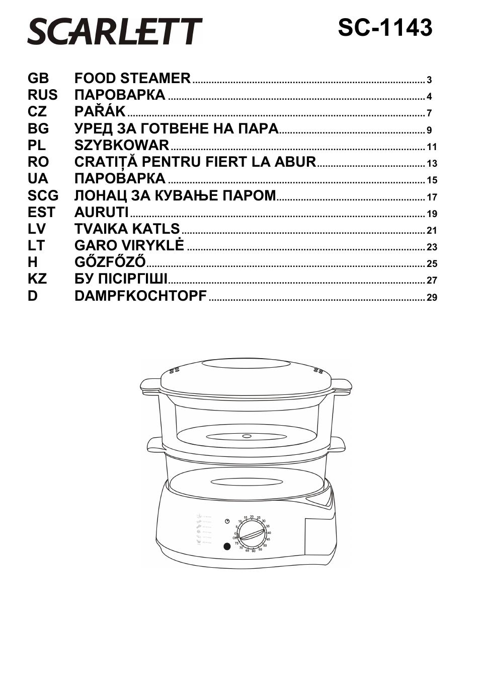 Scarlett SC-1143 User Manual | 31 pages