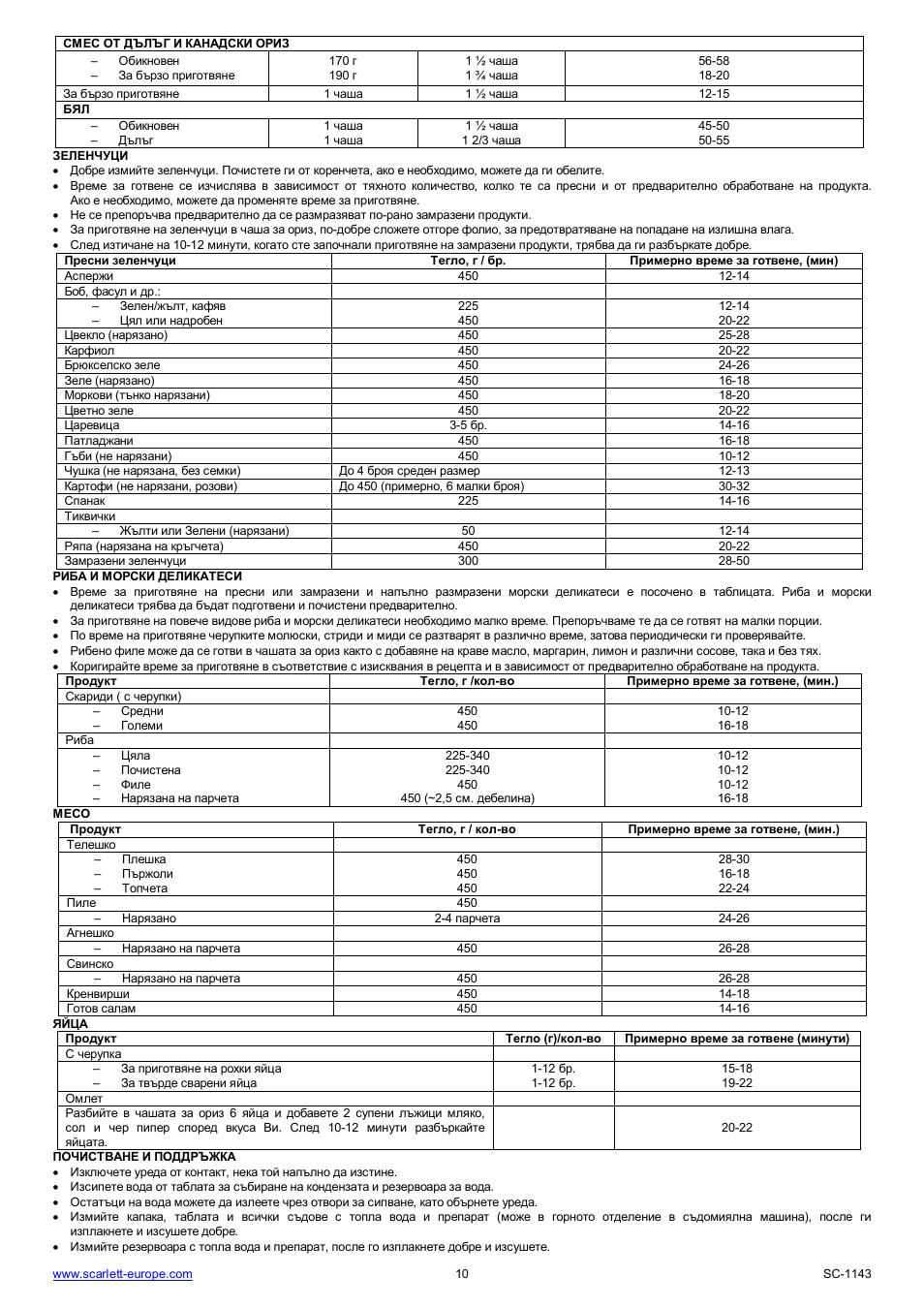 Scarlett SC-1143 User Manual | Page 10 / 31