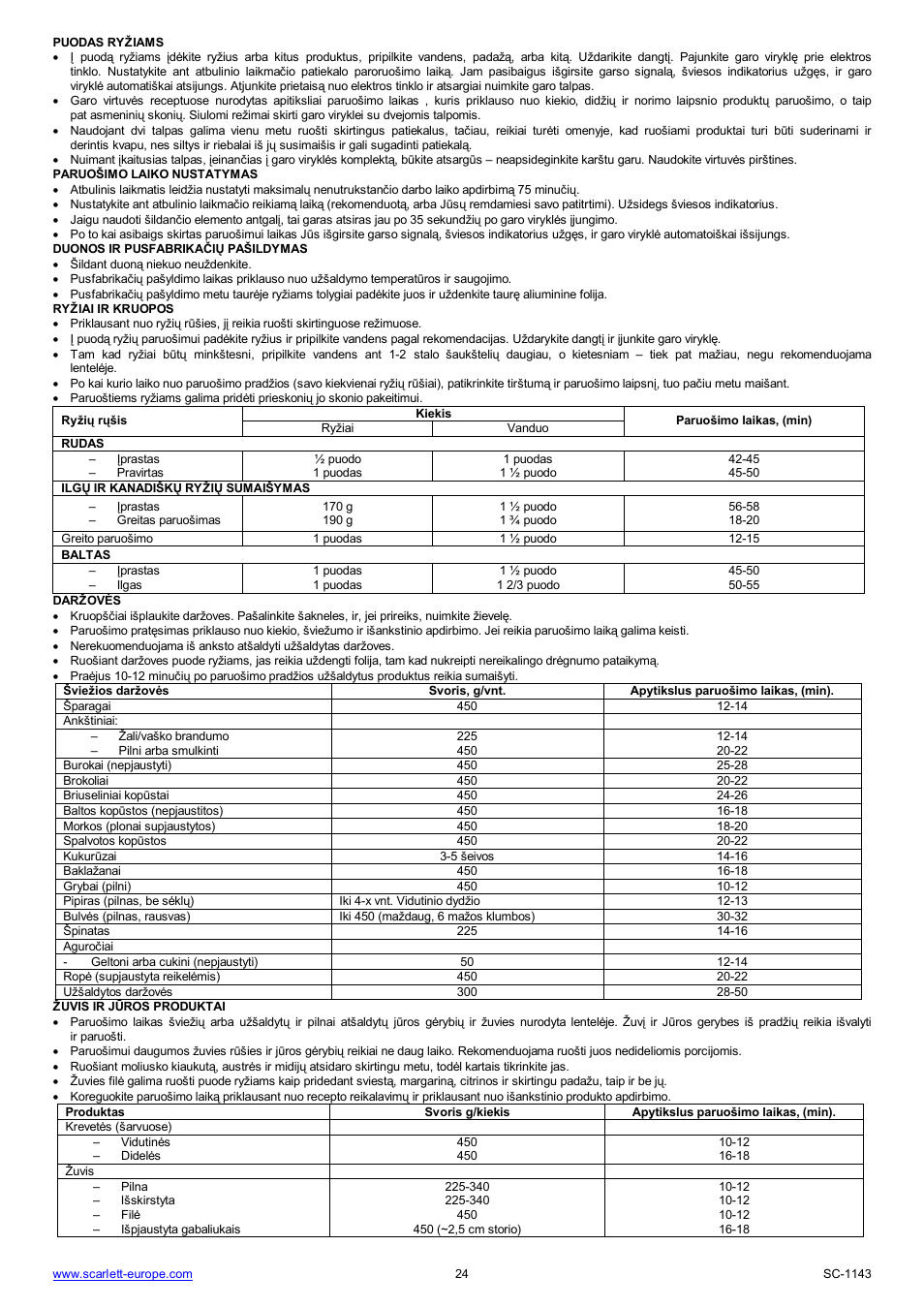 Scarlett SC-1143 User Manual | Page 24 / 31