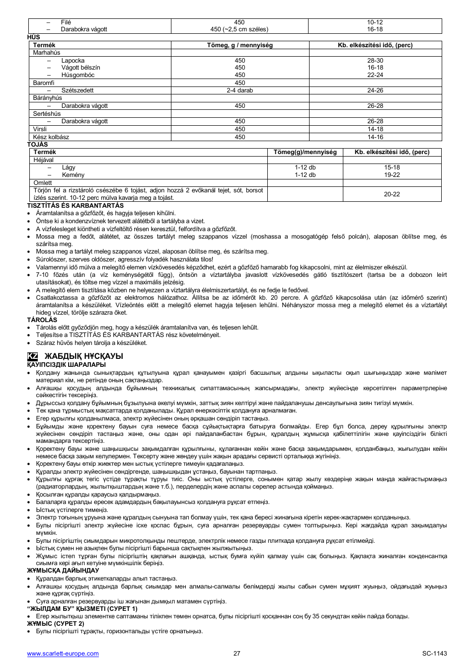 Scarlett SC-1143 User Manual | Page 27 / 31