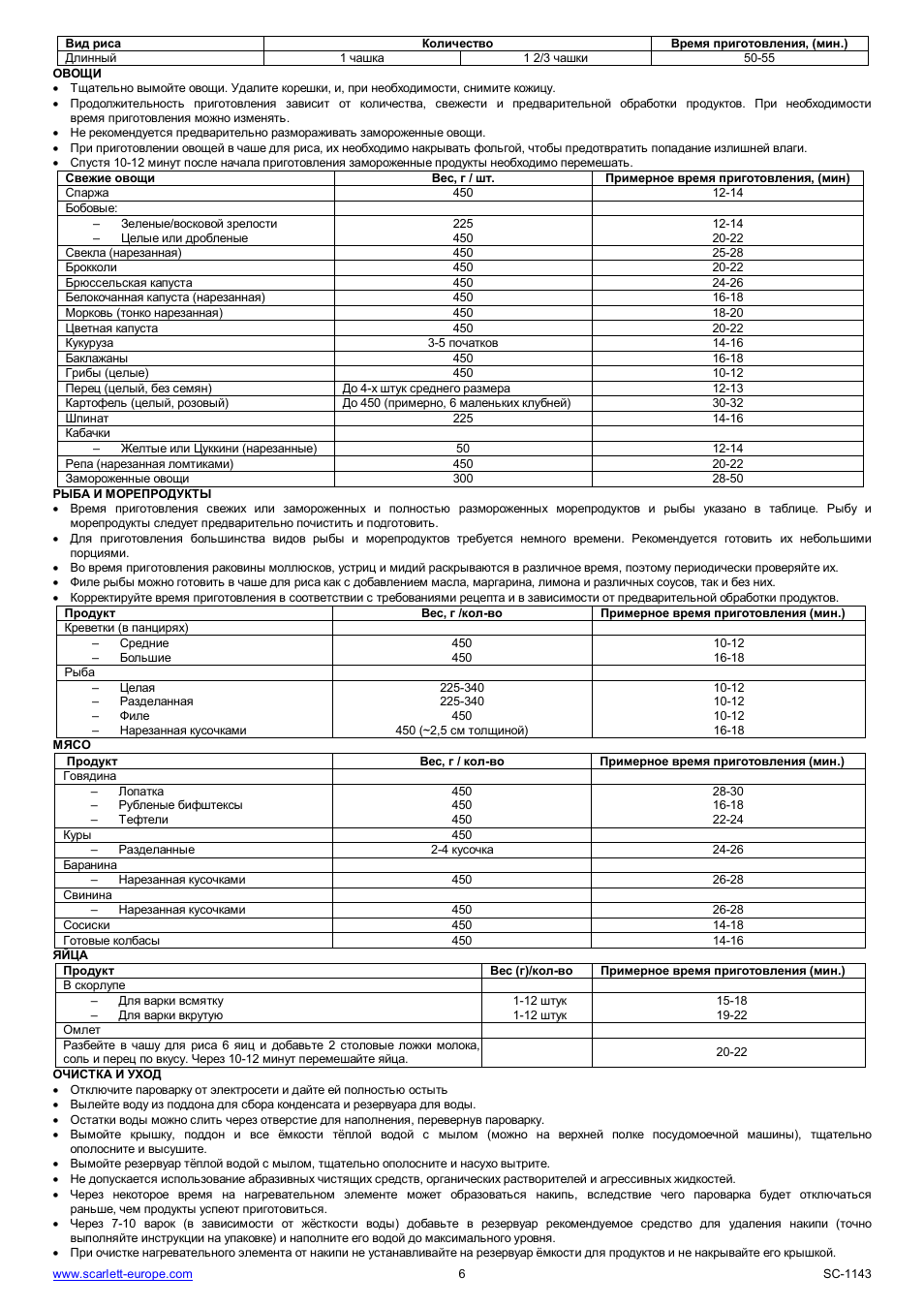 Scarlett SC-1143 User Manual | Page 6 / 31