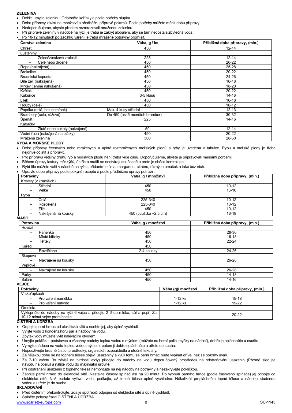 Scarlett SC-1143 User Manual | Page 8 / 31