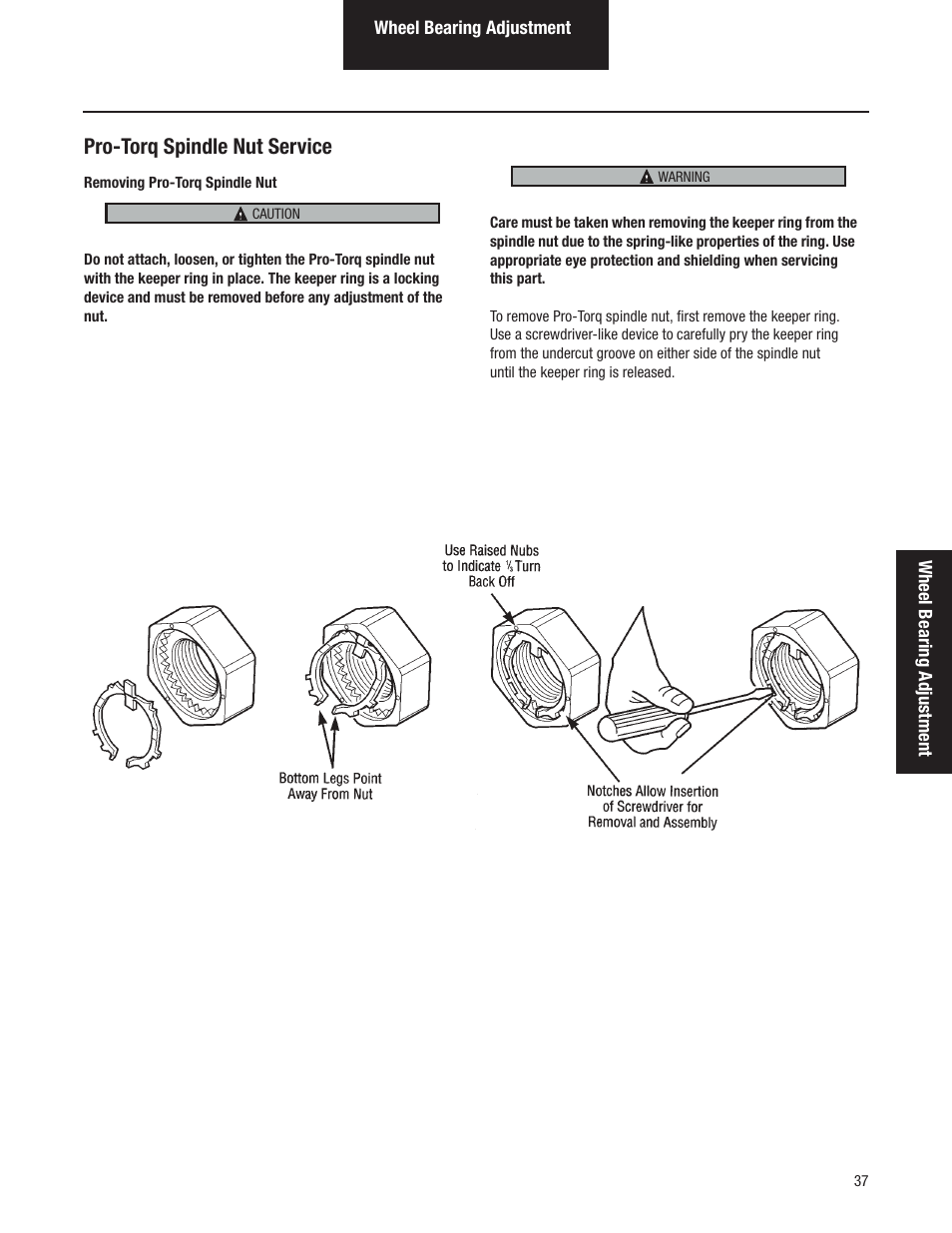 Pro-torq spindle nut service | Spicer Dana Spicer Steer Axles - Service Manaul User Manual | Page 41 / 48