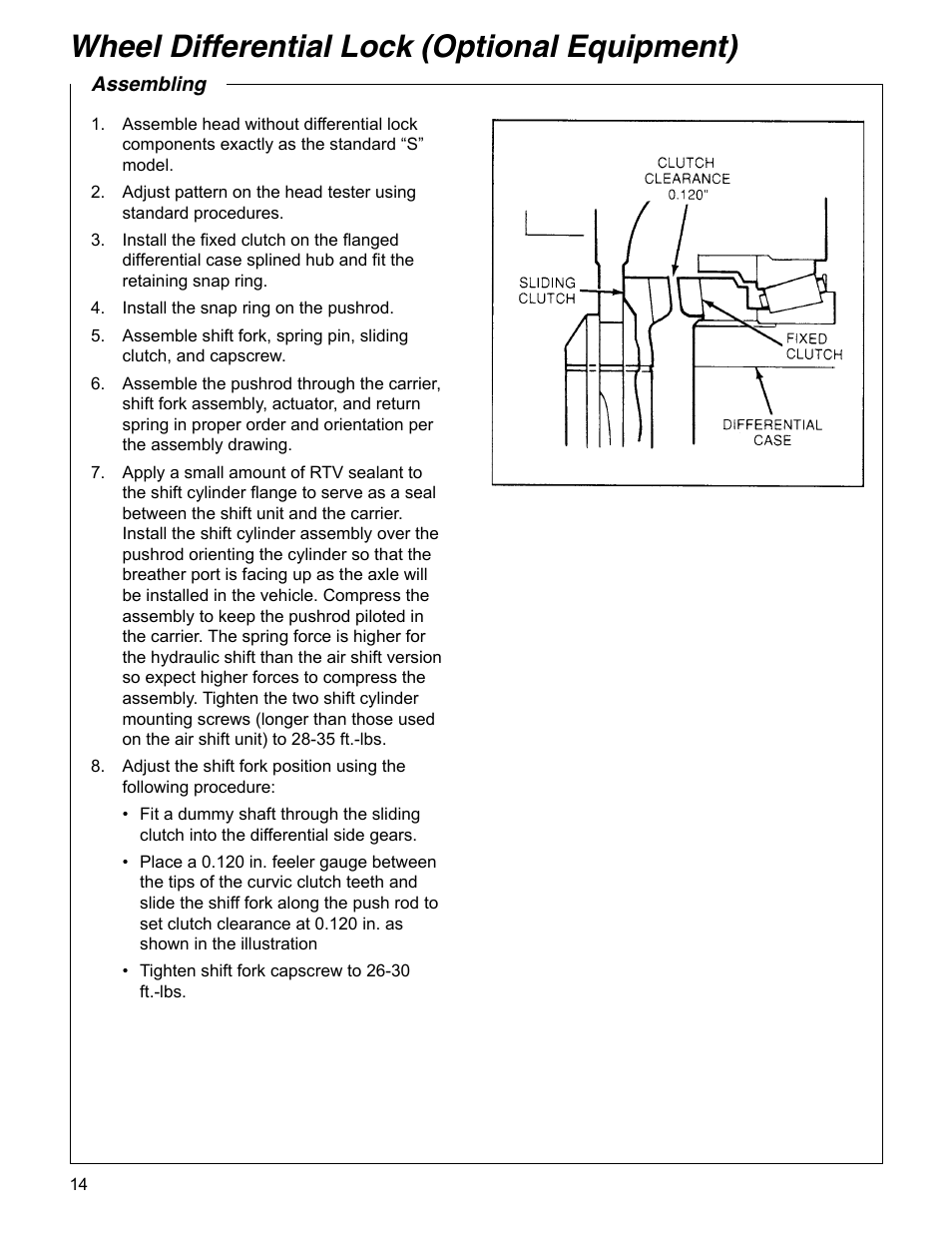 Wheel differential lock (optional equipment) | Spicer Drive Axles Service Manual Wheel Reduction Drive Axles (EA-50) User Manual | Page 16 / 28