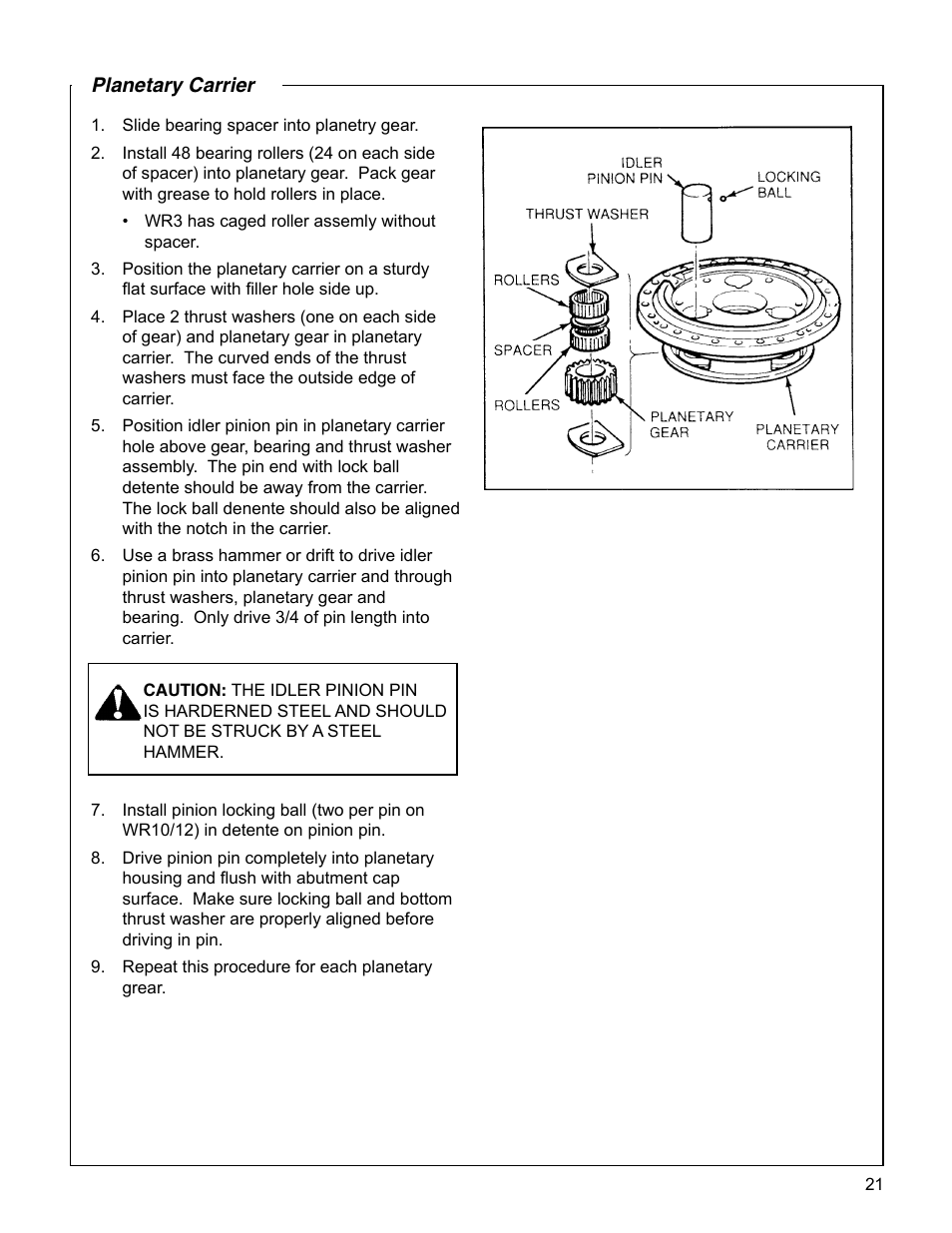 Spicer Drive Axles Service Manual Wheel Reduction Drive Axles (EA-50) User Manual | Page 23 / 28